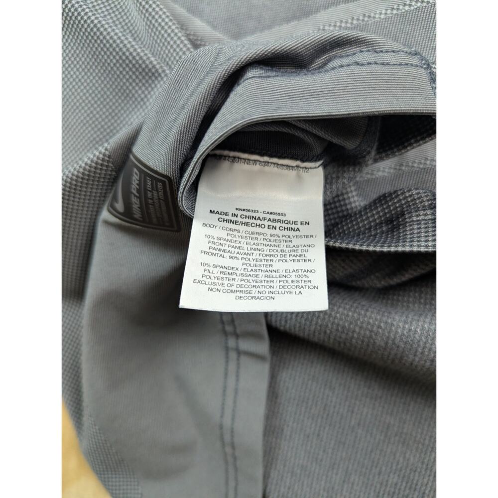 Nike Men's XL Pro Hyperwarm Fitted Long Sleeve Shirt Padded Chest Gray - Picture 8 of 9